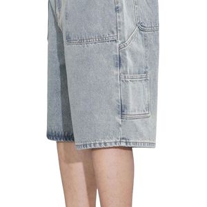 Men's Big Tall Summer <b>Denim</b> Shorts 100% Cotton <b>Stretch</b> Elastic Casual Over size Relaxed Fit Blue/Black Workwear for Outdoor - Product Image 3