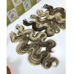 Onda corporal hecha a pedido gran descuento Super doble personalizado extensiones de cabello rizado cutícula alineada vietnamita gran stock - Product Image 2