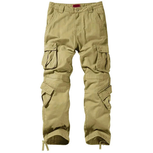 Pantalon cargo pour homme à taille haute et coupe droite, écologique et léger, idéal pour la randonnée, les voyages et les sorties décontractées (100% coton) - Product Image 5