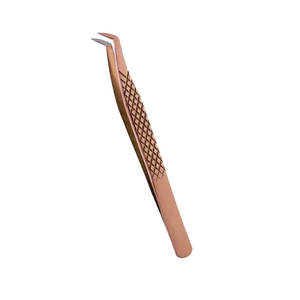 แหนบต่อขนตาเคลือบผงสีตามสั่งด้ามเพชรแบบญี่ปุ่น90 45องศาอุปกรณ์ต่อขนตา - Product Image 1