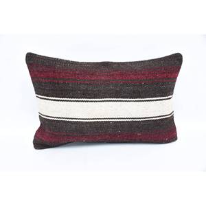 หมอนขนสัตว์สีน้ำตาลลาย Houndstooth kilim ขนาด16X24นิ้วตกแต่งด้วยขนปุยสไตล์วินเทจหรูหราขนาด18X18นิ้วสำหรับเครื่องนอน - Product Image 1