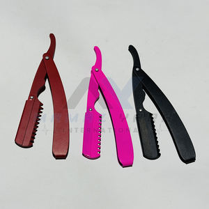 Rasoir professionnel pour hommes, fin et pliable, nouveau style vintage, rasoir de barbier à verrouillage oscillant avec lame en acier inoxydable - Product Image 2