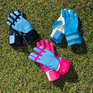 ถุงมือตีเบสบอลนุ่มสบายข้อมือยาววัสดุหนังระบายอากาศได้แบบเต็มนิ้ว - Product Image 3