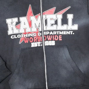 เสื้อสวมหัวแบบสวมหัวสำหรับทุกเพศสไตล์ใหม่ที่ซีดจางกันแดดพิมพ์ลายด้วยความร้อนแบบมีฮู้ดแขนยาวปรับแต่งโลโก้ได้สำหรับฤดูหนาว - Product Image 3