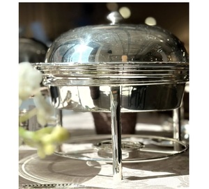 Pots de cuisson argentés au design moderne Casseroles à friture Serveurs de nourriture en acier inoxydable Bols et plateaux en métal argenté - Product Image 4