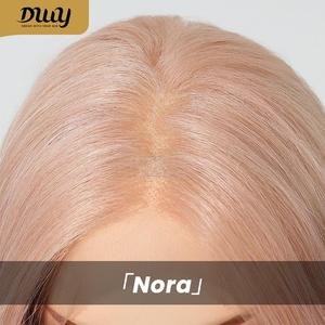 วิกผมสังเคราะห์แบบไม่ต้องใช้กาว Nora-DWY สีชมพูอ่อนไฮไลท์ 136 ฟิลเตอร์ ลูกไม้แบบโปร่งใส ไม่มีลูกไม้สีตัดกัน - Product Image 4