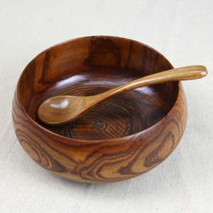 Handmade Acacia Wood Dough Bowl Set Artisan Crafted Eco-Friendly Wedding <b>Accessories</b> Packaged in Carton - Product Image 2