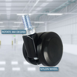 1.5 Inch Swivel Nylon <b>Furniture</b> <b>Caster</b> Wheels with 3/8\" Top Threaded Stem <b>for</b> <b>Furniture</b> Movement - Product Image 3
