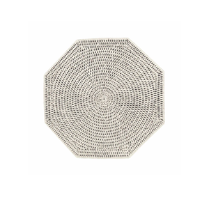 Handwicker Natural Rattan Octagonal <b>Placemat</b> 38cm Handmade Eco-Friendly Rustic <b>Dining</b> <b>Table</b> Decor From Vietnam for Party Use - Product Image 5