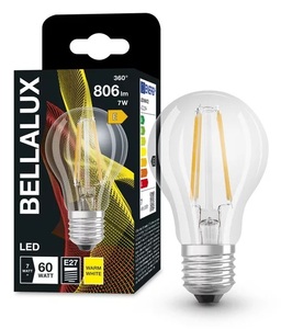 Lampada LED standard in cristallo trasparente 7W 2700K 806Lm (Bellalux 4058075115217) - Product Image 1