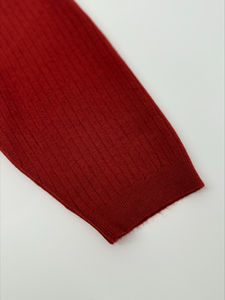 Jersey de punto marrón de alta calidad para mujer, suéter de manga corta con cuello redondo, estilo informal, superventas, moda para mujer - Product Image 6