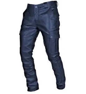 กางเกงวอร์มผู้ชาย, กางเกงแฟชั่น5XL กางเกงหนังสีดำแดงน้ำตาลขนาดใหญ่ - Product Image 5