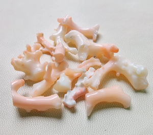 ขายไม้ปะการังสีขาว64 CTS, แท่งเฉดสีชมพู, อัญมณีสีขาวปะการังธรรมชาติ100%, แท่งขัดหลวมสำหรับทำเครื่องประดับ - Product Image 2