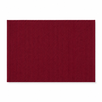 HOMESCAPES Set de 2 sets de table rectangulaires lavables 100% tissu uni orange 33 x 50 cm
