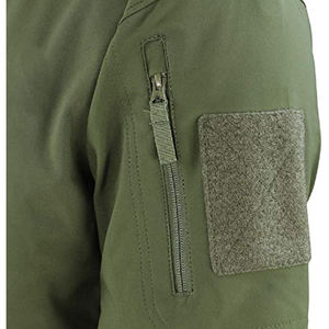 Los hombres diseñan su propia chaqueta de lana con cremallera completa personalizada Chaquetas de concha suave con núcleo bordado de costura - Product Image 4