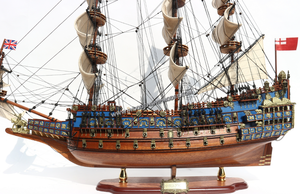 Modèle de bateau en bois fait à la main Sovereign of the Seas, élégant ancien grand voilier pour la décoration de la maison, pour boîtes en bois et meubles - Product Image 5