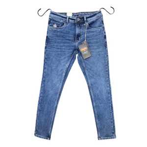 กางเกงยีนส์ผ้าฝ้ายเฮฟวี่เวทสำหรับผู้ชาย, กางเกงยีนส์ผ้าฝ้ายยืดได้ใส่สบายระบายอากาศได้ดีมีหมุด - Product Image 5