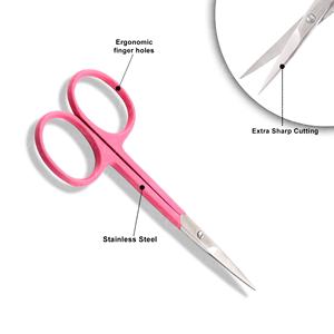 Ciseaux à cuticules professionnels de précision à pointe fine en acier inoxydable pour manucure et soins des ongles, usage en salon, vente en gros directe d'usine OEM - Product Image 4