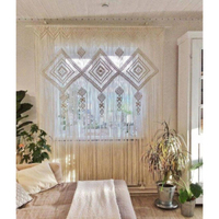 Rideau de fenêtre en macramé fait main, bohème, écologique, pour porte, chambre, salon, couloir, taille personnalisée, décoration de la maison, luxe