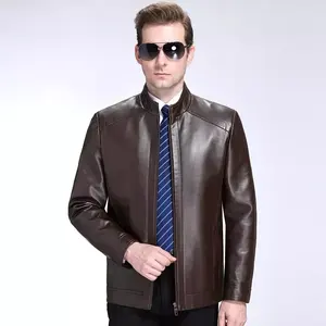 Material de cuero Mangas completas Ropa de calle Profesional Venta caliente Hombres Nuevo diseño Chaqueta de cuero para hombres - Product Image 5
