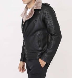 Veste en cuir souple ajustable, nouvelle arrivée, pour hommes, vêtements de mode, manches longues, nouveau style tendance, vestes en cuir en vente - Product Image 1