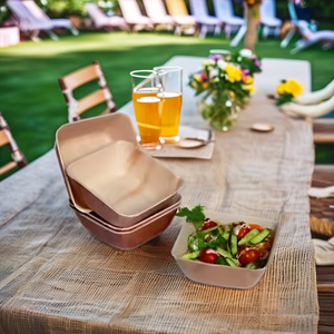 Bol à soupe carré en feuille de palmier Areca de qualité supérieure de 5.5 pouces Bol profond compostable écologique jetable pour les fêtes en plein air - Product Image 2