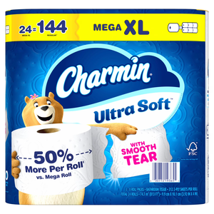 Charmin Toilet <b>Paper</b> Ultra Soft, 24 Mega XL <b>Rolls</b> - Product Image 6