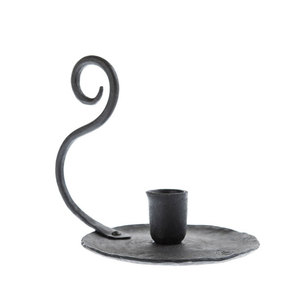Candelabro de Hierro Forjado a Mano en Negro Mate con Asa para Decoración del Hogar - Product Image 3