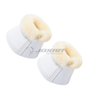 Elaborado con cuero PU impermeable y botas de campana de caballo de poliéster de peluche botas protectoras de campana de caballo de entrenamiento de equitación - Product Image 2