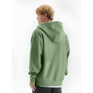 Sudaderas con cremallera de gran tamaño para hombre a la moda con cierre de cremallera completo y ajuste relajado para estilo urbano Sudadera con capucha con cremallera de gran tamaño personalizada para hombre - Product Image 3
