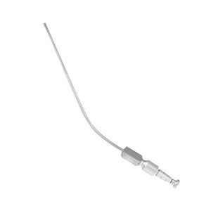 Canule d'aspiration atraumatique rigide manuelle professionnelle avec pointe incurvée 4mm 190mm chirurgie réutilisable en acier inoxydable de qualité médicale - Product Image 5