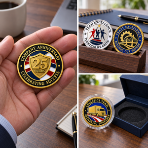 Pièces commémoratives d'entreprise personnalisées avec motifs en relief pour les anniversaires d'entreprise, la reconnaissance des équipes et les cadeaux pour employés OEM ODM - Product Image 3