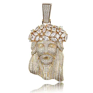 18k纯金vvs moissanite钻石优质高级女式优雅钻石镶钻男士吊坠