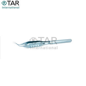 Capsulorhexis Forceps Pointu Dentelé Embouts de Verrouillage Cross Action 1.2mm Largeur Instruments Médicaux Chirurgicaux Ophtalmiques - Product Image 2