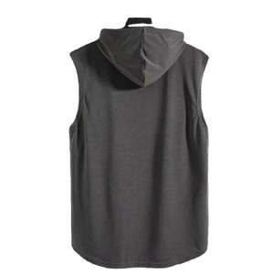 Kivotech Wholesale High Quality <b>Tops</b> <b>Men</b> Gym Oversized Tshirt <b>tank</b> <b>Top</b> Hoodie Customized Sleeveless Workout Hoodie - Product Image 2