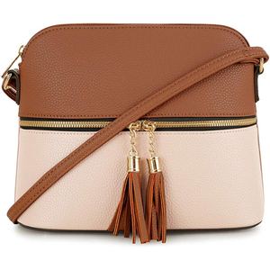 Sac à bandoulière pour femme en cuir PU grainé, design bandoulière, sac léger pour les essentiels quotidiens - Product Image 1