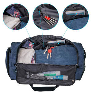 Bolsa de gimnasio de nailon de gran capacidad, personalizada, impermeable, para exteriores, viaje, a la venta - Product Image 2