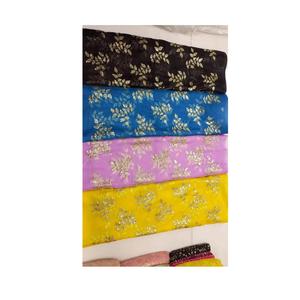 Latest Design <b>Wedding</b> Party and Festival Wear Dress Material Sequence Work Organza Fabric at Export Price - Product Image 1