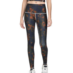 Vêtements de sport de haute qualité pour femmes, leggings en stock, taille élastique, imprimé tie-dye, leggings de yoga pour femmes - Product Image 1
