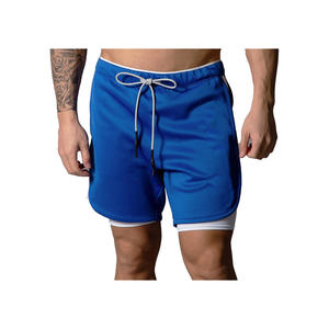 กางเกงขาสั้นออกกำลังกายของผู้ชาย,มีกระเป๋าซิปกางเกงยิมสองชั้นสำหรับฤดูร้อน - Product Image 1