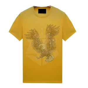 Diseña Tu Propia Camiseta con Logotipo para Hombre, con Pedrería, Ecológica, de Secado Rápido, de Poliéster/Algodón, para Fitness, con Colores y Tallas Personalizadas - Product Image 1