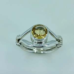 "Geometric Citrine 925 Sterling Silver <b>Boho</b> <b>Ring</b>-November Birthstone Jewelry for Her-Perfect Gift for Birthday & Anniversary" - Product Image 5