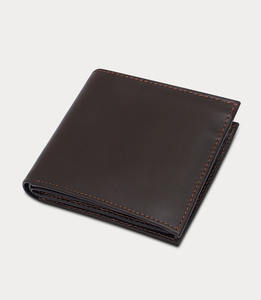 Vente en gros en usine de portefeuille en cuir véritable de haute qualité pour hommes avec logo personnalisé RFID porte-cartes premium à pli court portefeuilles de créateur - Product Image 2