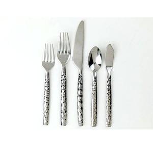 Cuchara de acero inoxidable de alta calidad, tenedor, cuchillo, cubiertos, acabado de plata de lujo, juego de cubiertos PARA CENA DE boda para banquete, uso en Hotel - Product Image 6