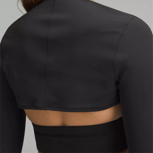 Camiseta deportiva de compresión de Yoga de manga larga para mujer OEM, ropa deportiva de gimnasio transpirable de secado rápido, opciones de talla grande impresas y lavadas - Product Image 5