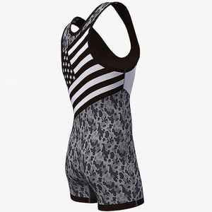 Unisex Powerlifting Wrestling <b>Singlets</b> Martial Arts Wear <b>Weightlifting</b> Anti-Bacterial Spandex/Polyester - Product Image 5