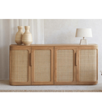 Meuble de rangement en rotin naturel moderne, buffet, bureau à domicile, chambre à coucher, fabrication artisanale au Vietnam, meubles de salon