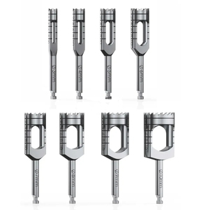 Trefina dental de 6 mm para cirugía de implantes, instrumento de acero inoxidable con marcas de profundidad, de alta calidad para hueso. - Product Image 1