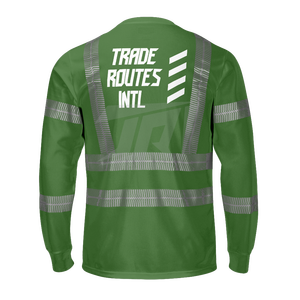 Ensemble de vêtements de sécurité réfléchissants en polyester personnalisable Chemise à boutons à bavette étanche avec logo durable à col rond - Product Image 6