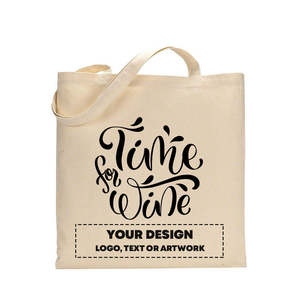 Sacs fourre-tout en toile de coton Time Wine Design pour les vignerons, les usines de spiritueux, l'emballage écologique, sacs de transport - Product Image 2
